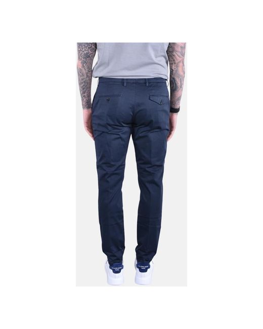 Dondup Blue Slim-Fit Trousers for men