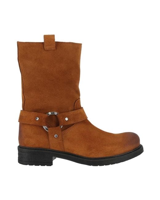 Ermanno Scervino Brown Cowboy & Biker Boots