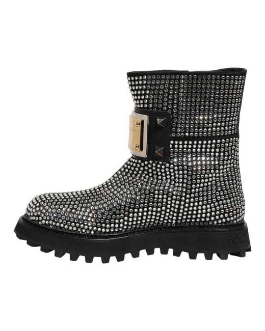 Dolce & Gabbana Black Ankle Boots for men