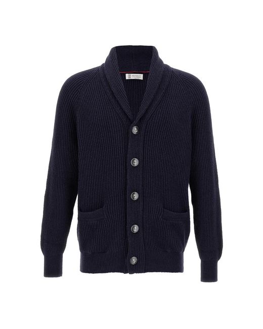 Cardigans Brunello Cucinelli de hombre de color Blue