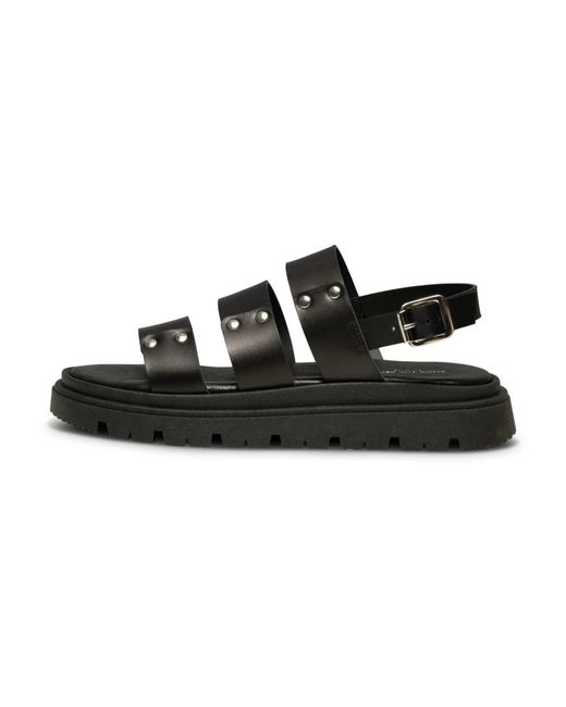 Shoe The Bear Black Flat Sandals