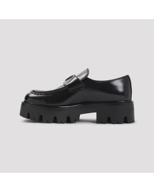 Prada Black Calf Leather Loafers