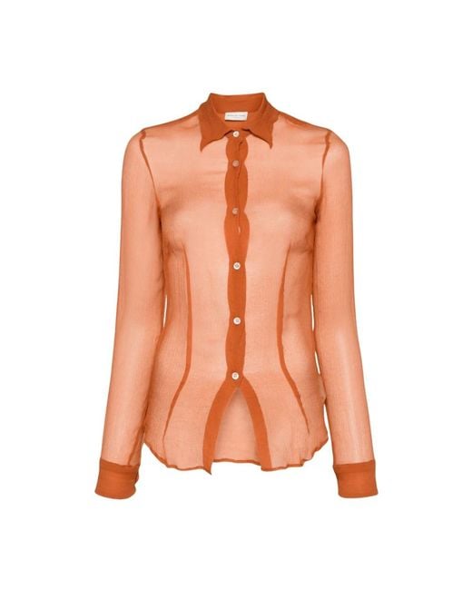 Dries Van Noten Orange Shirts