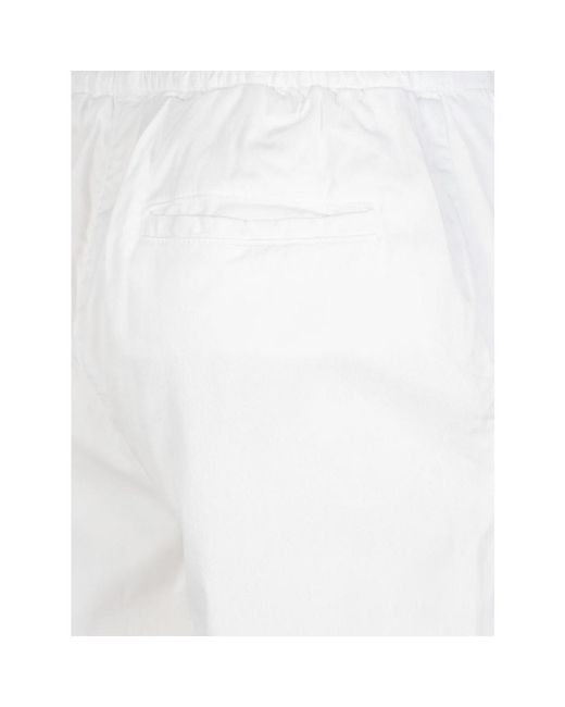 Eleventy White Slim-Fit Trousers