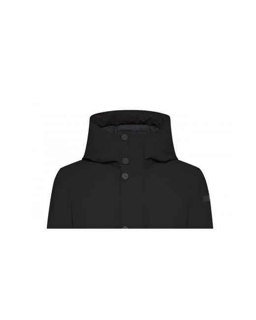 Rrd Jassen ,Zwart ,Zwarte Parka Jas Met Surflex Stof in het Black voor heren