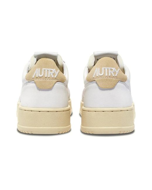 Autry White Vintage-inspirierter high-top-sneaker