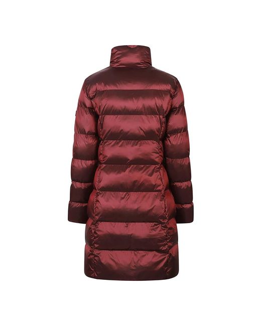 Pinko Jassen ,Rood ,Leer Usoa Down Jacket in het Red