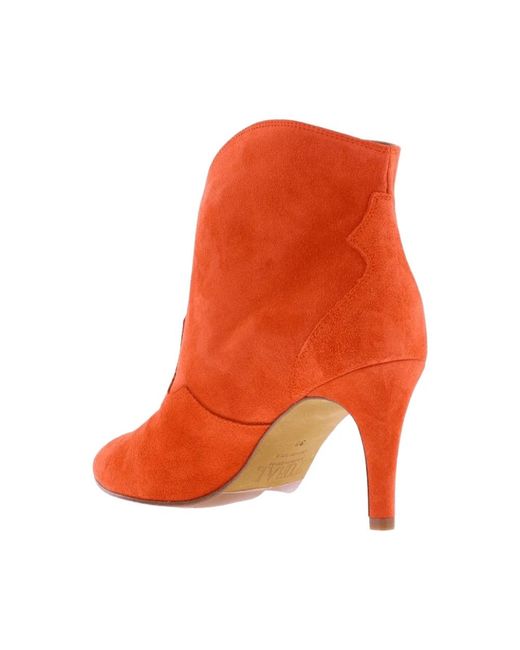 Toral Orange Heeled Boots