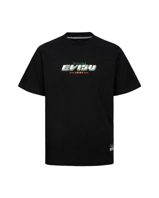 Evisu Black T-Shirts for men