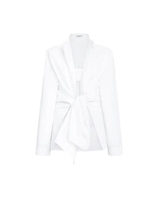 Alaïa Shirt Set Cotton Poplin in het White