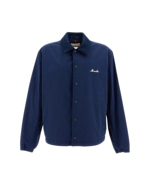Moncler Blue Light Jackets for men
