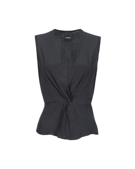 Pinko Tops ,Zwart ,Sleeveless Top in het Blue