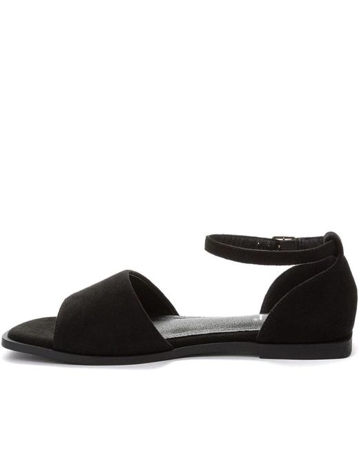 Neomood Gedeeltelijk Open Platte Sandalen in het Black