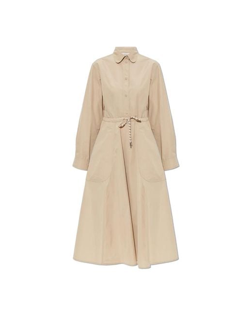 Moncler Natural Shirt Dresses