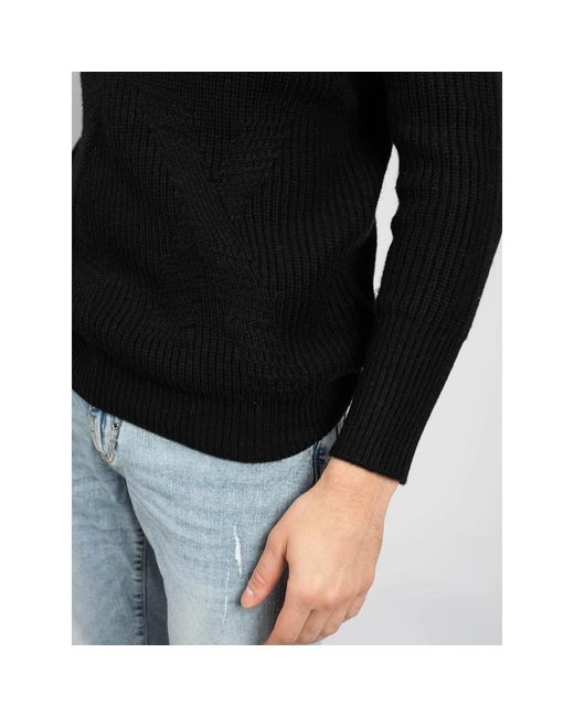 Guess Truien & Vesten ,Zwart ,Ronde Hals Truien in het Black voor heren