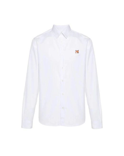 Maison Kitsuné White Formal Shirts for men