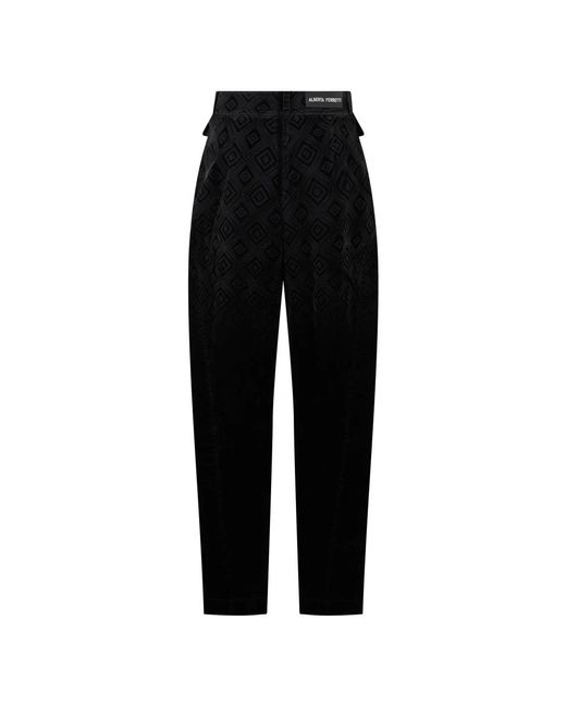 Alberta Ferretti Black Tapered Trousers
