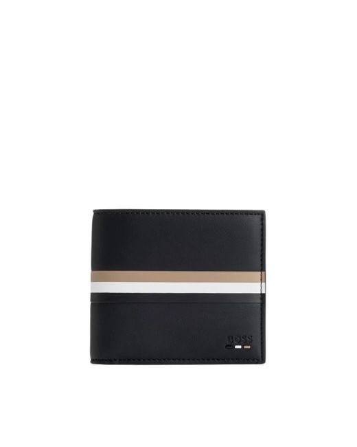 HUGO Accessoires ,Zwart ,Polyester Ray_S 8Cc Wallet in het Black voor heren