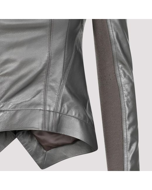 Rick Owens Gray Leather jackets