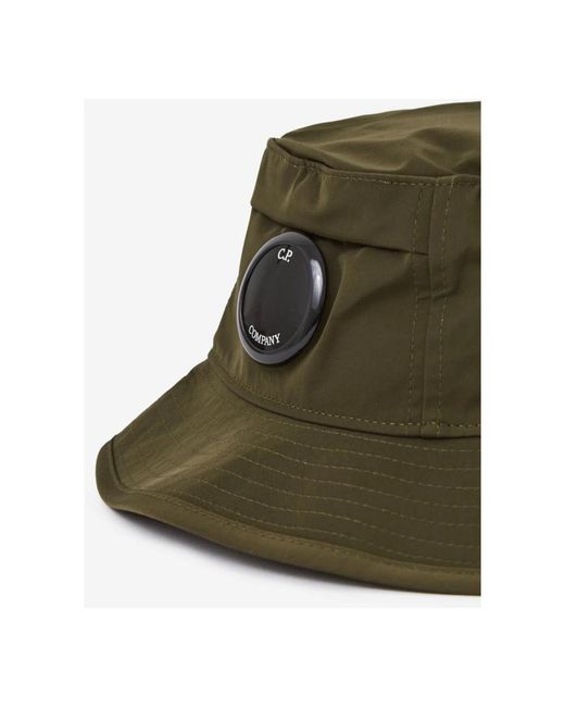 C P Company Grüner polyester eimerhut mit logo in Green für Herren