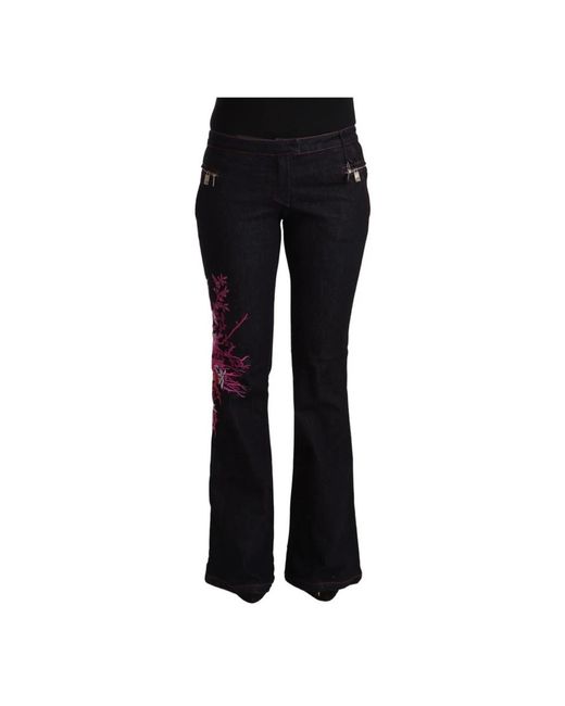 Exte Jeans ,Zwart ,Denim Flared Denim Jeans in het Black