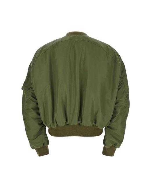 JORDANLUCA Grüne Bomberjacke Mit Reißverschlusstasche in Green für Herren