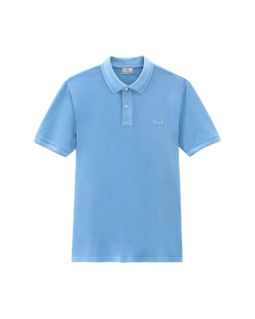 Woolrich Blue Polo Shirts for men