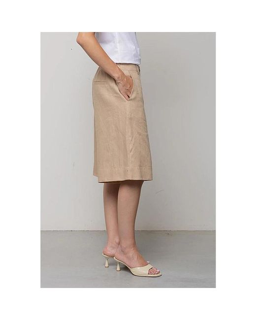 Kaos Bermuda Shorts in het Natural