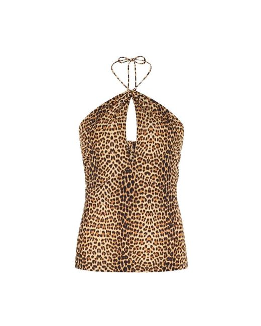 Roberto Cavalli Brown Sleeveless Tops
