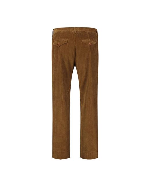 Trousers > slim-fit trousers Tela Genova pour homme en coloris Brown