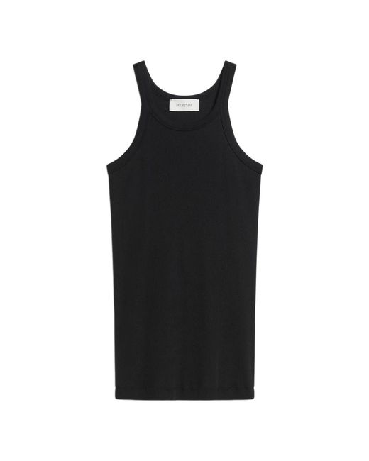 Sportmax Black Sleeveless Tops