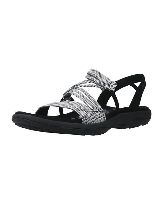 Flat Sandals Skechers de color Black