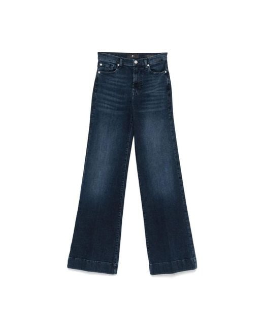 7 For All Mankind Straight Jeans in het Blue