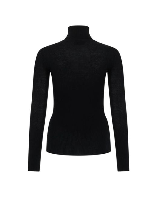 Elisabetta Franchi Logo-Patch High-Neck Sweater in het Black