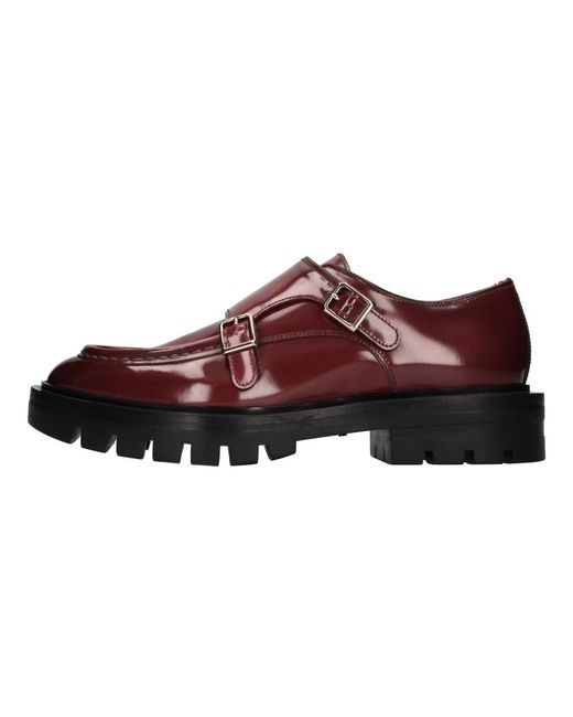 Santoni Red Flat Shoes