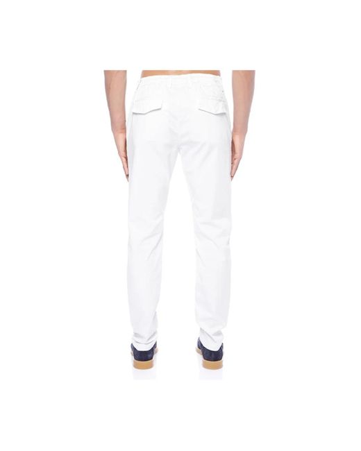 Eleventy White Slim-Fit Trousers for men