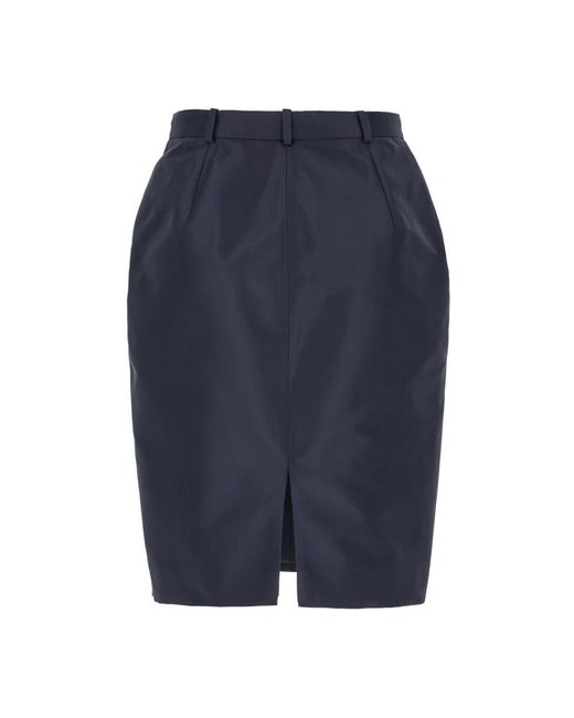 Gucci Rok Van Fijne Zijde Faille in het Blue