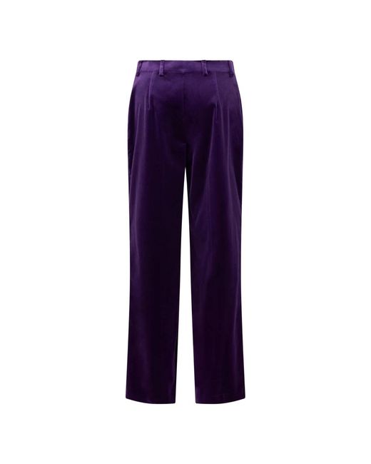 Alberta Ferretti Blue Cropped Trousers