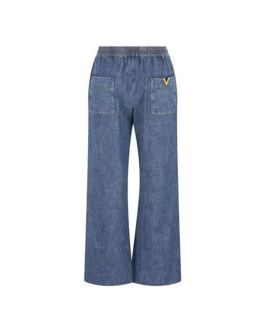 Valentino Blue Wide Trousers