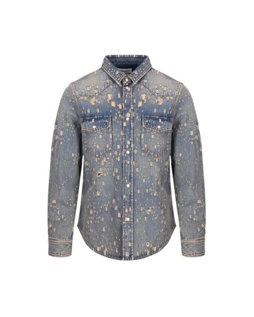 McQueen Blue Denim Shirts for men