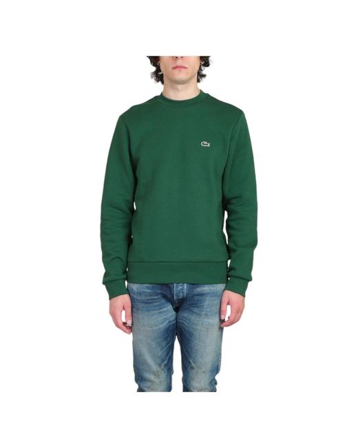Felpa classica croc embro di Lacoste in Green da Uomo