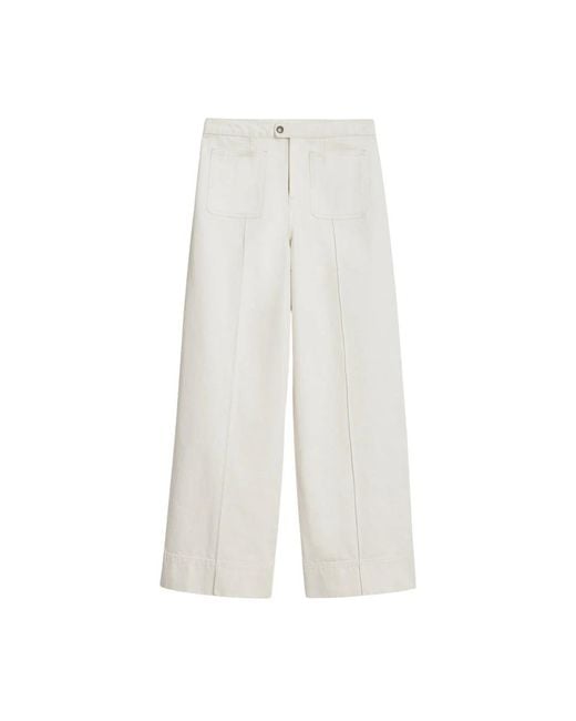 Soeur White Wide Trousers