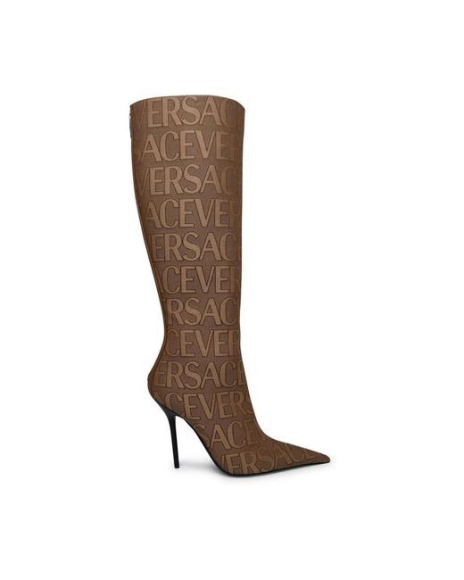 Versace Brown Heeled Boots