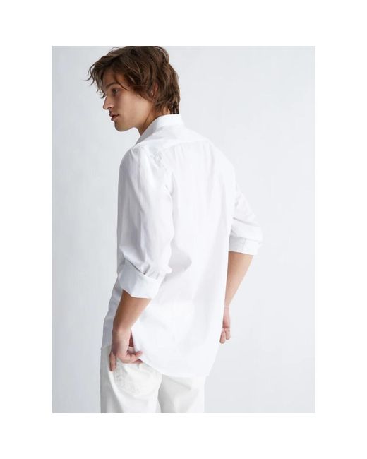 Liu Jo E Slim Fit Baumwollhemd in White für Herren