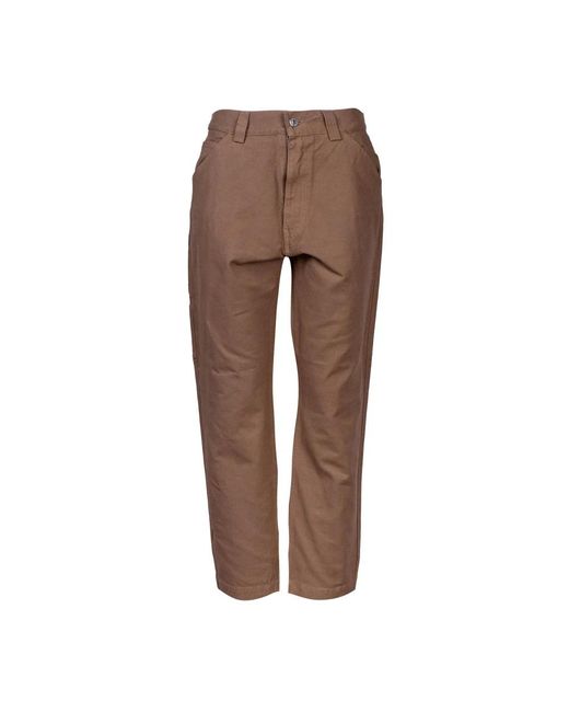 Mauro Grifoni Brown Straight Trousers for men