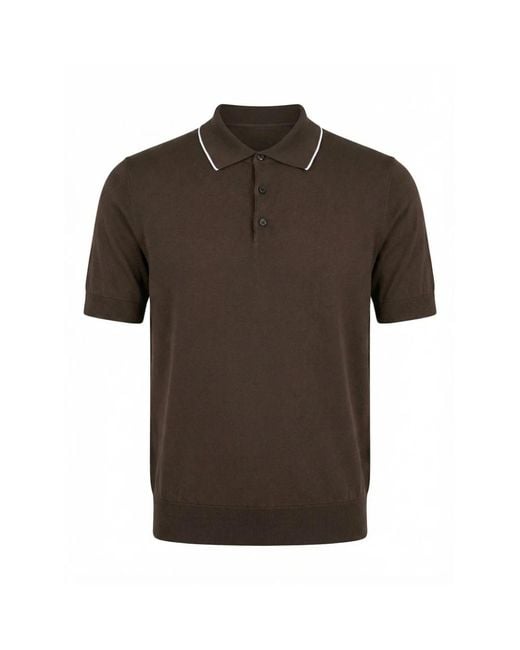Peserico Brown Polo Shirts for men
