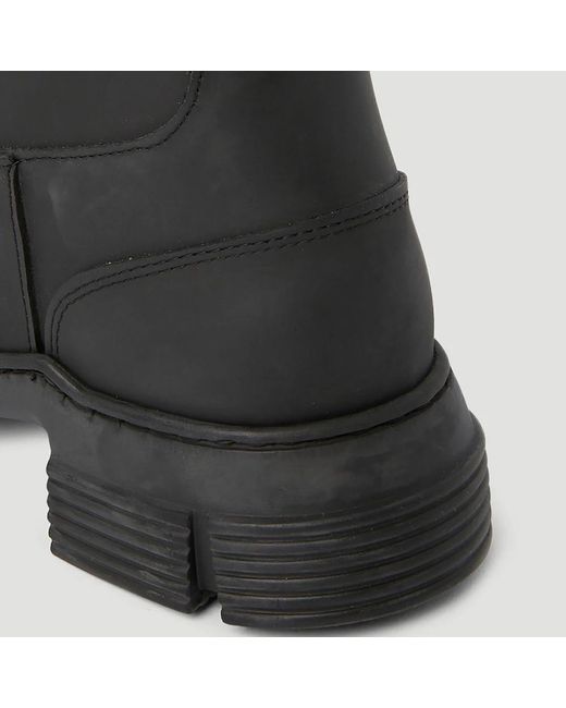Ganni Black Gummi country boots