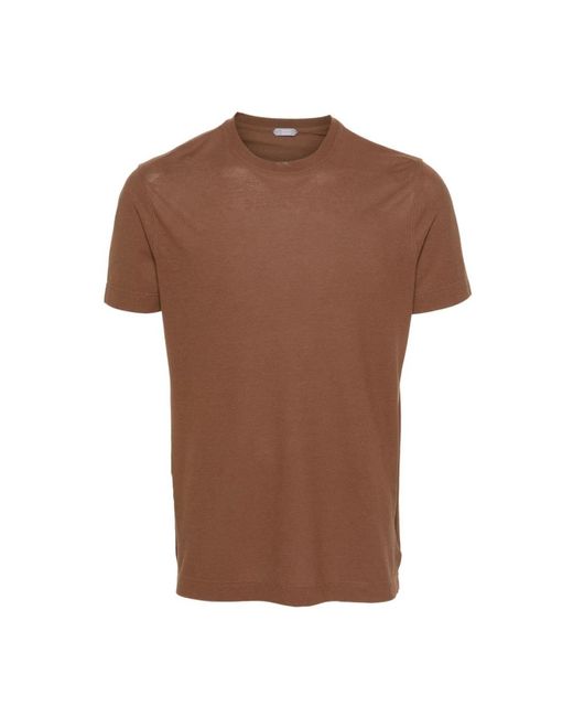 Zanone Brown T-Shirts for men