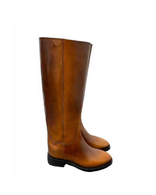 Santoni Brown Leather Boot