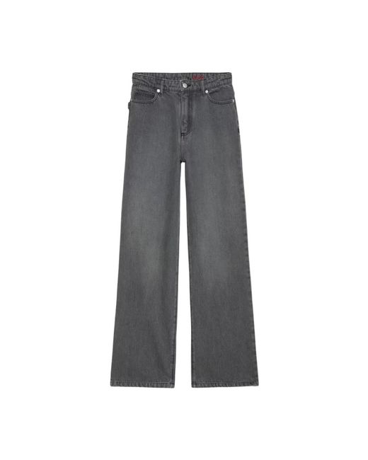 Zadig & Voltaire Gray Wide Jeans